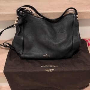 Kate Spade Black Pebbled Leather Shoulder Bag